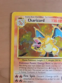 Pokemon Base Set Charizard Holo Rare Card 4/102 1999 - Image 2