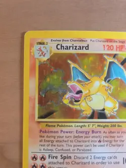 Pokemon Base Set Charizard Holo Rare Card 4/102 1999 - Image 3