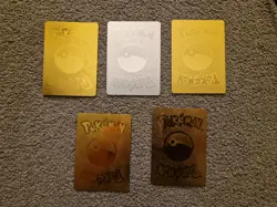 Pokemon Cards Fan Art Gold Silver Foil Mewtwo GX, Pikachu, Garados Gx, Magikarp - Image 2