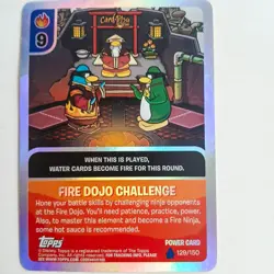 Club Penguin Card-Jitsu Fire Dojo Challenge Power Card 129/150 Foil Topps Disney - Image 1