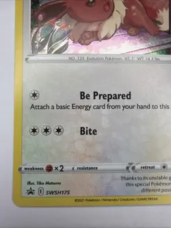 Pokemon Eevee SWSH175 Promo Holo SWSH: Sword & Shield Promo Cards TCG - Image 4