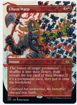 Chaos Warp (Borderless) – Double Masters 2022 Magic Card # 359 - Image 1
