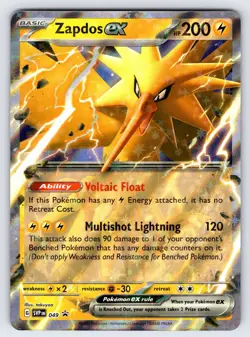 Zapdos ex SVP 049 S&V Black Star Promo Pokemon Card Ultra Rare Holo Promo - Nm - Image 1