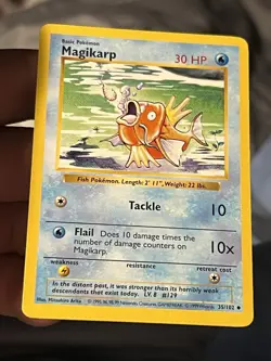 Magikarp 35/102 Shadowless - 1999 Base Set Pokemon Card - LP - Image 1