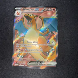 Charizard EX Holo Rare Pokemon TCG Card 183/165 Scarlet & Violet 151 NM - Image 1