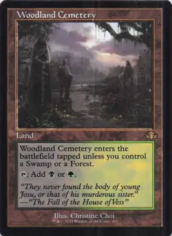 Woodland Cemetery (Retro Frame) Dominaria Remastered Regular Rare #401 NM MTG - Image 1