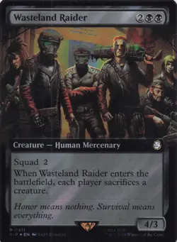 Wasteland Raider (Extended Art) NM Surge Foil Fallout #911 Rare MTG - Image 1