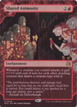 Shared Animosity Wilds of Eldraine Rare Regular #49 NM MTG - Image 1