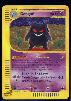 Pokemon EXPEDITION - #13/165 Gengar - Holo - ENG - Moderately Played - Image 1
