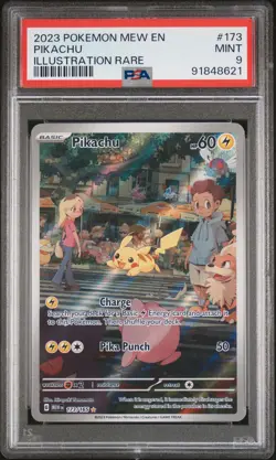 PIKACHU 2023 Pokemon Scarlet Violet MEW 151 #173 Illustration Rare PSA 9 - Image 1