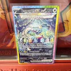 Pokemon Terapagos ex Holo Special Illustration Rare SV07 170/142 230 HP - Image 1