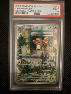 POKEMON 2023 Obsidian Flames ETB Promo CHARMANDER #044 PSA 9 Mint RARE - Image 1
