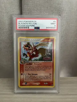 Pokemon TCG Blaziken EX Power Keepers 5 Reverse Holo PSA 9 Pop 100 - Image 1