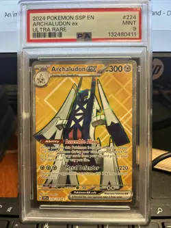 2024 POKEMON SSP EN-SURGING SPARKS ULTRA RARE #224 ARCHALUDON EX PSA 9 - Image 1