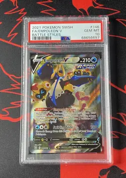 2021 Pokemon Sword & Shield Battle Styles Empoleon V FA 146 Gem Mint PSA 10 - Image 1