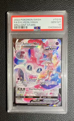 Pokemon TCG Sylveon VMAX TG15/TG30 Brilliant Stars Holo PSA 10 - Image 1