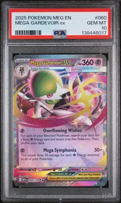 2025 POKEMON MEG EN-MEGA EVOLUTION #060 MEGA GARDEVOIR EX PSA 10 - Image 1