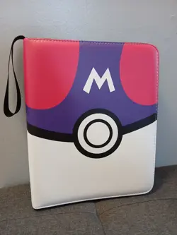 Pokemon Master Ball 3-Ring Binder 9-Pocket Faux Leather Hardcover With Zipper - Image 1