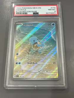 Squirtle Illustration Rare #170 2023 Pokemon Mew En-151 PSA 8 - Image 1