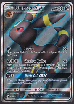 Pokemon Umbreon GX 142/149 Full Art Sun & Moon Base Set - Image 1