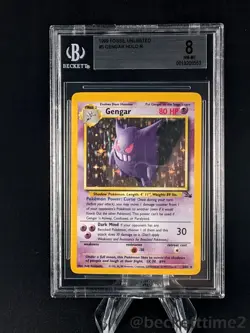 1999 POKEMON Fossil Unlimited Gengar Holo BGS 8 #5/62 - Image 1