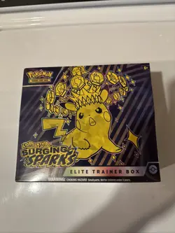 Pokemon Scarlet & Violet Surging Sparks Elite Trainer Box Pikachu ETB Sealed New - Image 1