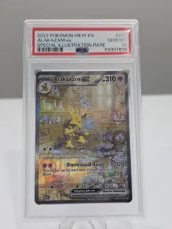 2023 POKEMON MEW EN-151 SPECIAL ILLUSTRATION RARE #201 ALAKAZAM EX PSA 10 - Image 1