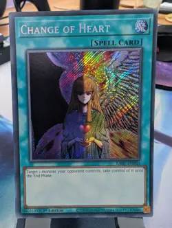 YuGiOh! Change of Heart RA01-EN050 Secret Rare 1st Ed - Image 1