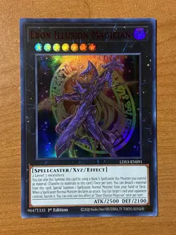 YuGiOh Ebon Illusion Magician (Red) LDS3-EN091 1st Edition Ultra Rare - Image 1