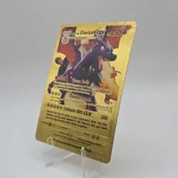Pokemon Shining Charizard GX 250hp Gold Foil Fan Art Collector Card - Image 3