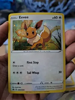 Eevee - Cosmos Holo - SWSH095 Battle Styles Black Star Promo Pokemon Card FRESH - Image 1