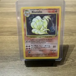 Pokemon TCG Ninetales Base Set - Holo Rare Card 12/102 80HP 1 - Image 1