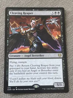 MTG Magic the Gathering Cleaving Reaper (376/463) Kaldheim Rare LP S3871* - Image 1