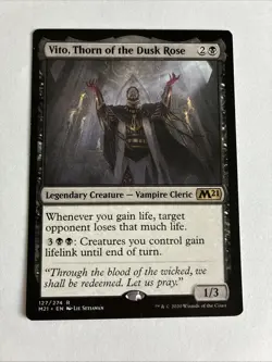 Vito, Thorn of the Dusk Rose Legendary Creature 1x M21 MTG x1 M/NM Rare - Image 1