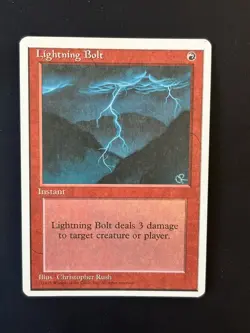 Magic The Gathering MTG LIGHTNING BOLT Fourth Edition LP Lightly Played - Image 1