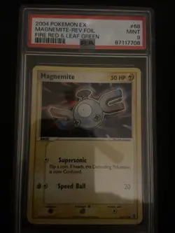 Magnemite 68/112 Firered & Leafgreen Reverse Holo Common 2004 Pokemon EX PSA 9 - Image 1