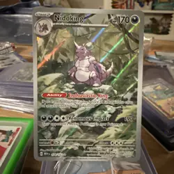 Pokemon TCG Nidoking 174/165 Scarlet & Violet 151 Illustration Rare Card Holo NM - Image 1