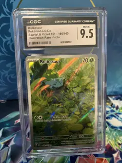 Pokemon TCG Holo Bulbasaur Card Scarlet & Violet 151 IR 166/165 Sv: Bulbasaur - Image 1