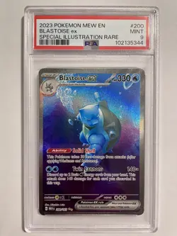 Blastoise ex 200/165 PSA 9 Special Illustration Pokemon 151 Scarlet & Violet TCG - Image 1