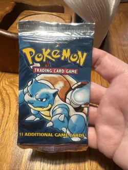 pokemon base set booster pack blastoise sealed - Image 1