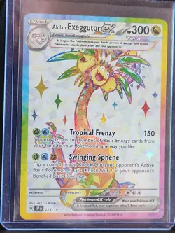 Pokemon Alolan Exeggutor ULTRA RARE EX 225/191 SV08 Surging Sparks Holo Full Art - Image 1