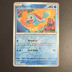 Pokemon TCG Squirtle 007/165 Scarlet & Violet 151 Pokemon Center Promo Holo - Image 1