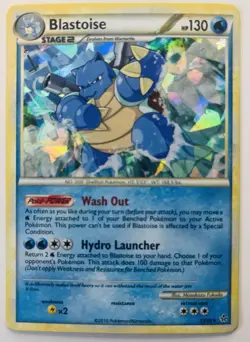 Pokemon TCG Blastoise 13/95 Cracked Ice Holo HGSS Unleashed Card MP-HP - Image 1