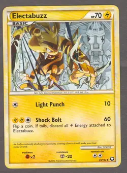 Electabuzz 33/102 HeartGold SoulSilver Triumphant Lightning Pokemon Card NM - Image 1