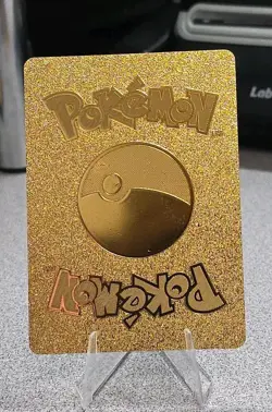 Pokemon Eevee V 190hp Gold Foil Fan Art Collector Card TCG - Image 2