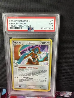 Pokemon TCG Deoxys Holo Rare Card 5/110 Holon Phantoms 2006 Delta Species PSA 7 - Image 1