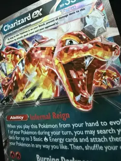 Pokemon TCG Charizard EX 125/197 Double Rare Obsidian Flames Holo Card NM/M - Image 4