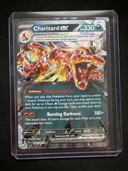 Pokemon TCG Charizard EX 125/197 Double Rare Obsidian Flames Holo Card NM/M - Image 5