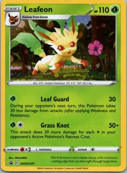 Pokemon TCG Leafeon SWSH191 SWSH Black Star Promos Cosmos Holo NM - Image 1
