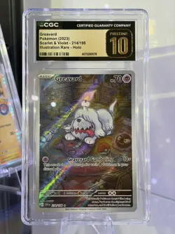 Pokemon Scarlet & Violet - Greavard Illustration Rare #214 CGC Pristine 10 POP 4 - Image 1